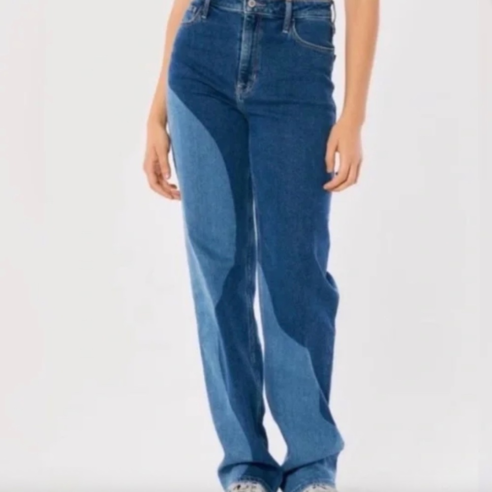 Hollister Ultra High Rise Dad Denim Jeans Size 1R Waist 25" Length 31" Perfect! - Picture 2 of 8